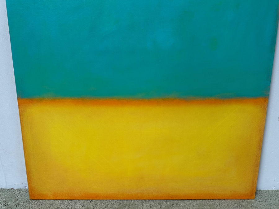 Gerrit Greve (1948-2024, Cardiff by the Sea, CA) Original Acrylic Painting On Canvas Abstract Color Field In Manner Of Mark Rothko Titled '#571' Signed Verso 36' X 36' Estimate $1,300 - $1,600 [Photo 3]
