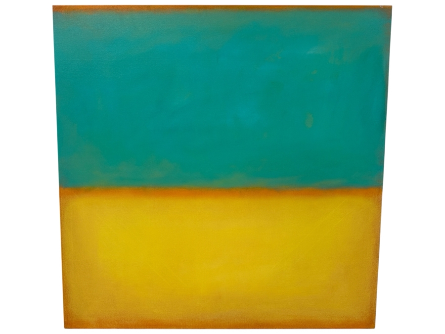 Gerrit Greve (1948-2024, Cardiff by the Sea, CA) Original Acrylic Painting On Canvas Abstract Color Field In Manner Of Mark Rothko Titled '#571' Signed Verso 36' X 36' Estimate $1,300 - $1,600