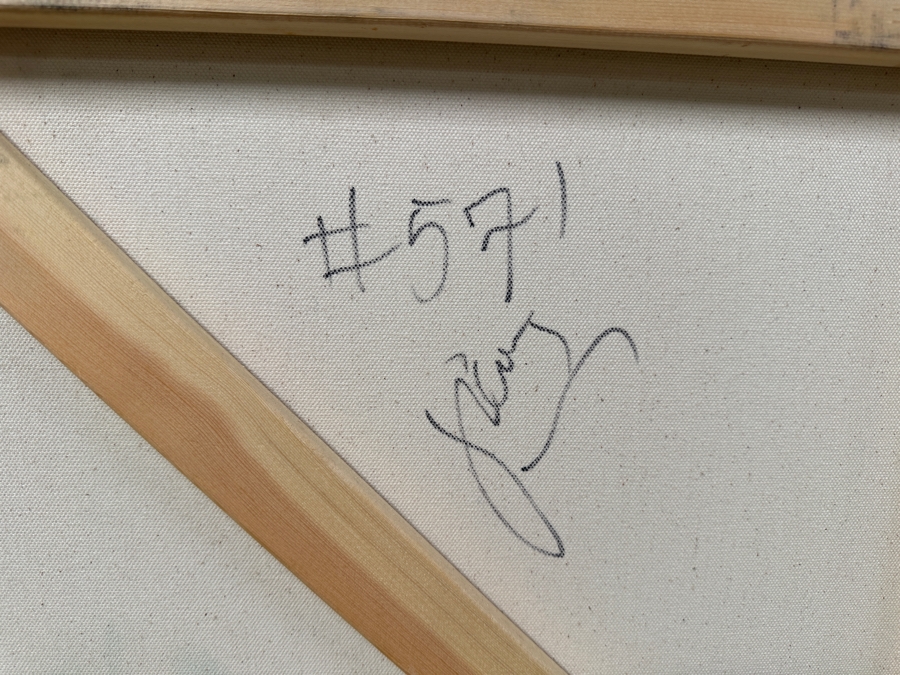 Gerrit Greve (1948-2024, Cardiff by the Sea, CA) Original Acrylic Painting On Canvas Abstract Color Field In Manner Of Mark Rothko Titled '#571' Signed Verso 36' X 36' Estimate $1,300 - $1,600 [Photo 5]