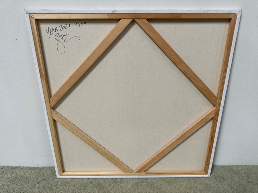 Gerrit Greve (1948-2024, Cardiff by the Sea, CA) Original Acrylic Painting On Canvas Untitled Signed Verso Dated 2021 36' X 36' Estimate $1,300 - $1,600 [Photo 5]