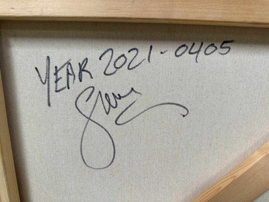 Gerrit Greve (1948-2024, Cardiff by the Sea, CA) Original Acrylic Painting On Canvas Untitled Signed Verso Dated 2021 36' X 36' Estimate $1,300 - $1,600 [Photo 6]