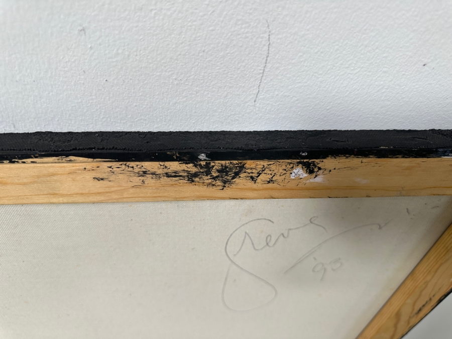 Gerrit Greve (1948-2024, Cardiff by the Sea, CA) Original Acrylic Mixed Media Sand Painting On Canvas '1993 San Diego Music Awards' Signed Verso 24' x 30' Estimate $700 - $900 [Photo 9]