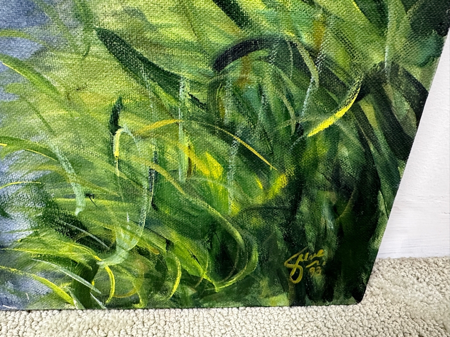 Gerrit Greve (1948-2024, Cardiff by the Sea, CA) Original Acrylic Painting On Canvas Titled “The Fork in the Road” Signed Verso Dated 1993 24” X 36' Estimate $900 - $1,100 [Photo 3]