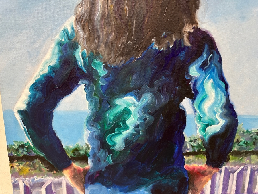 Gerrit Greve (1948-2024, Cardiff by the Sea, CA) Original Acrylic Painting On Canvas Titled “Linda #2” Signed Bottom Left 30” X 36' Estimate $1,100 - $1,350 [Photo 2]