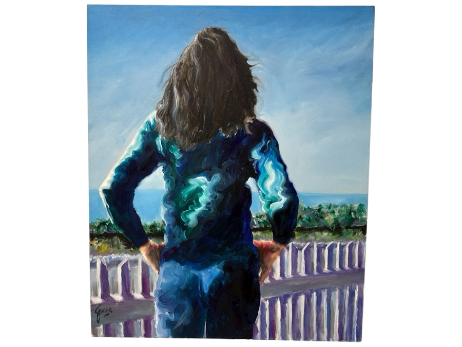 Gerrit Greve (1948-2024, Cardiff by the Sea, CA) Original Acrylic Painting On Canvas Titled “Linda #2” Signed Bottom Left 30” X 36' Estimate $1,100 - $1,350