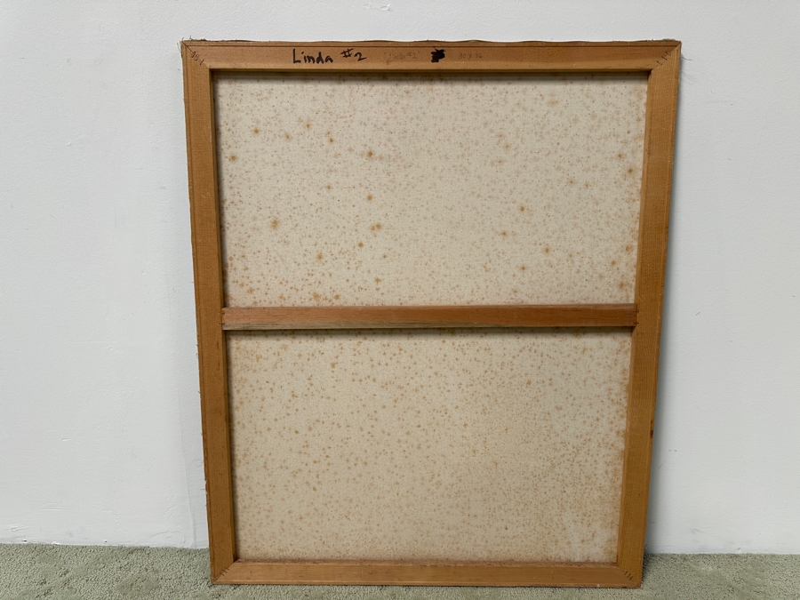 Gerrit Greve (1948-2024, Cardiff by the Sea, CA) Original Acrylic Painting On Canvas Titled “Linda #2” Signed Bottom Left 30” X 36' Estimate $1,100 - $1,350 [Photo 6]