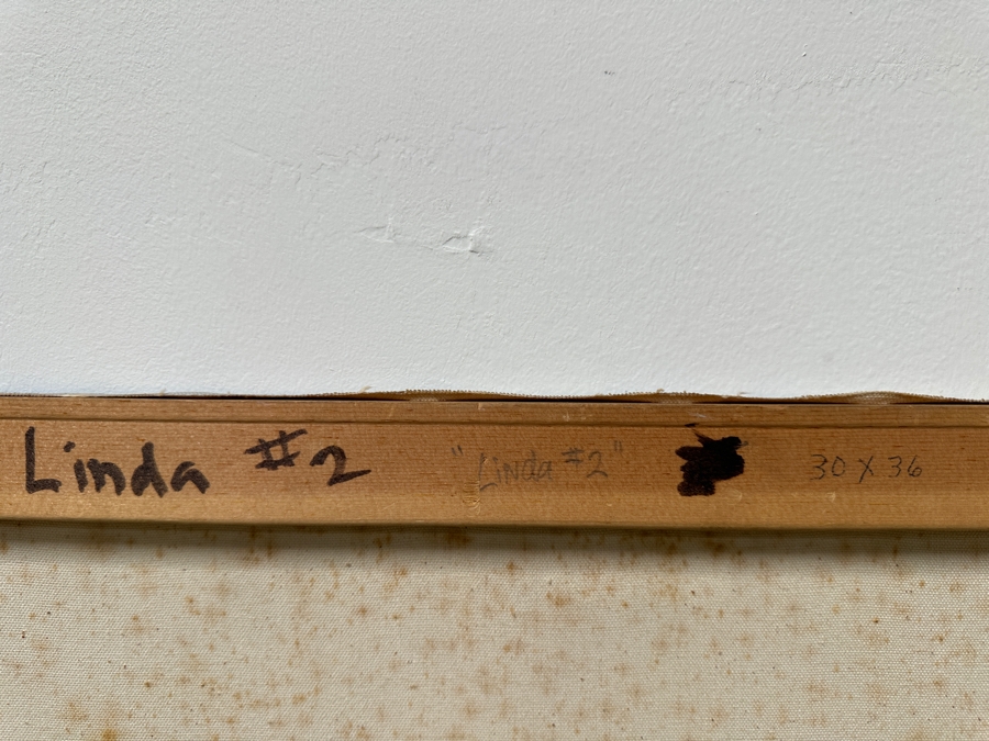 Gerrit Greve (1948-2024, Cardiff by the Sea, CA) Original Acrylic Painting On Canvas Titled “Linda #2” Signed Bottom Left 30” X 36' Estimate $1,100 - $1,350 [Photo 7]