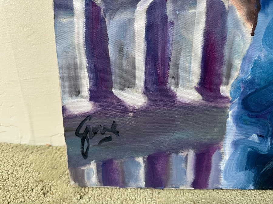 Gerrit Greve (1948-2024, Cardiff by the Sea, CA) Original Acrylic Painting On Canvas Titled “Linda #2” Signed Bottom Left 30” X 36' Estimate $1,100 - $1,350 [Photo 5]