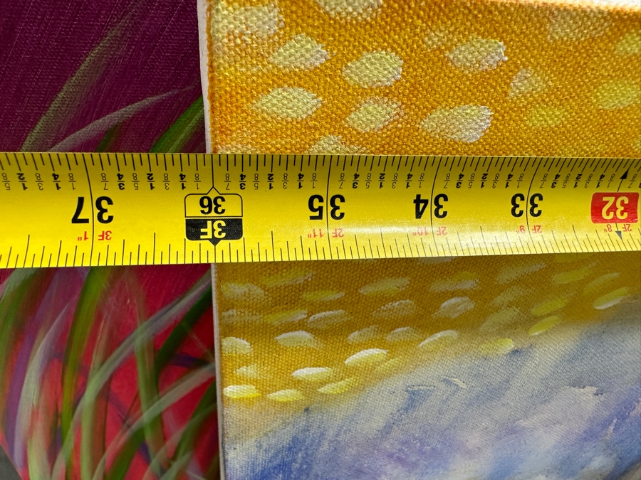 Gerrit Greve (1948-2024, Cardiff by the Sea, CA) Original Acrylic Painting On Canvas Titled “Mindscape #174” Signed Bottom Left and Verso Dated 7-11-2021 36” X 36' Estimate $1,300 - $1,600 [Photo 8]