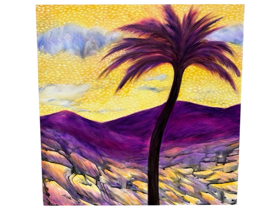 Gerrit Greve (1948-2024, Cardiff by the Sea, CA) Original Acrylic Painting On Canvas Titled “Mindscape #174” Signed Bottom Left and Verso Dated 7-11-2021 36” X 36' Estimate $1,300 - $1,600