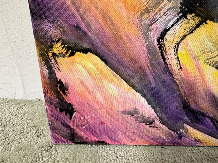 Gerrit Greve (1948-2024, Cardiff by the Sea, CA) Original Acrylic Painting On Canvas Titled “Mindscape #174” Signed Bottom Left and Verso Dated 7-11-2021 36” X 36' Estimate $1,300 - $1,600 [Photo 4]