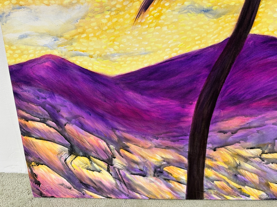 Gerrit Greve (1948-2024, Cardiff by the Sea, CA) Original Acrylic Painting On Canvas Titled “Mindscape #174” Signed Bottom Left and Verso Dated 7-11-2021 36” X 36' Estimate $1,300 - $1,600 [Photo 3]