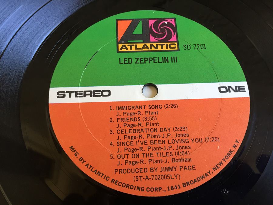 Led Zeppelin ‎- Led Zeppelin III - Atlantic ‎- SD 7201 [Photo 5]