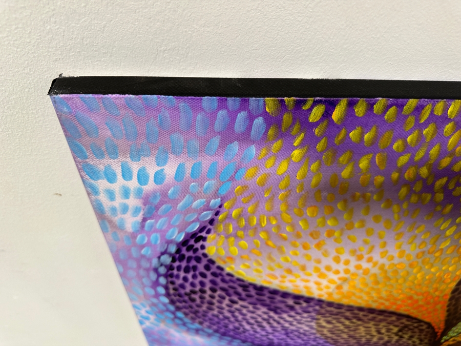 Gerrit Greve (1948-2024, Cardiff by the Sea, CA) Original Acrylic Painting On Canvas Titled “Underwater 09-16” Signed Verso Dated 2020 36” X 36' Estimate $1,300 - $1,600 [Photo 4]