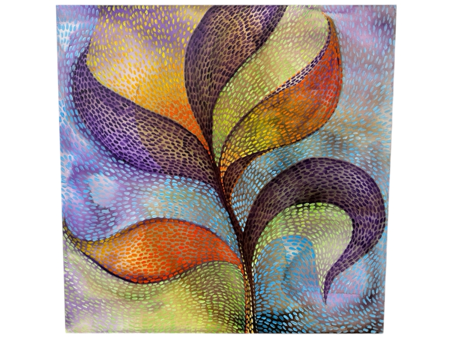 Gerrit Greve (1948-2024, Cardiff by the Sea, CA) Original Acrylic Painting On Canvas Titled “Underwater 09-16” Signed Verso Dated 2020 36” X 36' Estimate $1,300 - $1,600