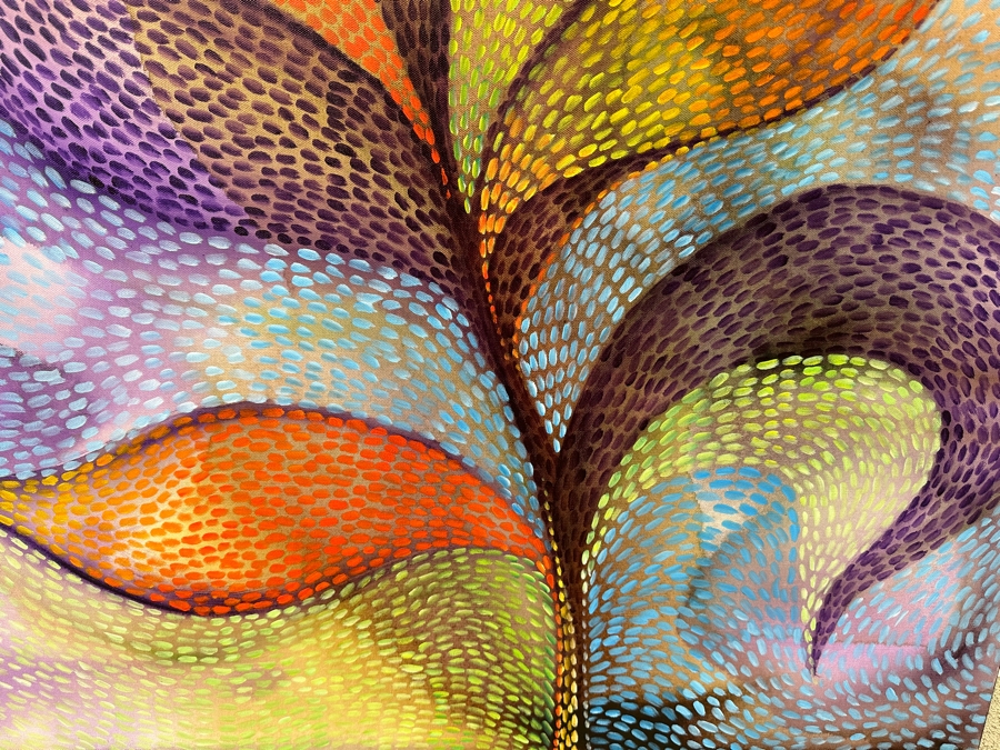 Gerrit Greve (1948-2024, Cardiff by the Sea, CA) Original Acrylic Painting On Canvas Titled “Underwater 09-16” Signed Verso Dated 2020 36” X 36' Estimate $1,300 - $1,600 [Photo 3]