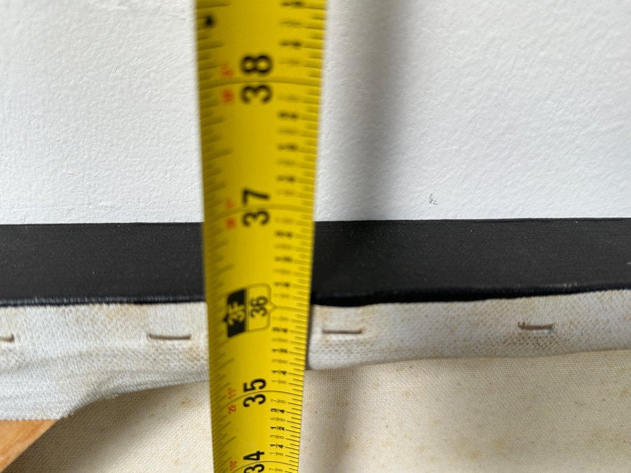 Gerrit Greve (1948-2024, Cardiff by the Sea, CA) Original Acrylic Drip Painting On Canvas Untitled Skier Signed Bottom Middle 24” X 36' Estimate $900 - $1,100 [Photo 9]