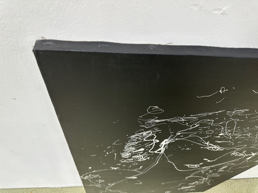 Gerrit Greve (1948-2024, Cardiff by the Sea, CA) Original Acrylic Drip Painting On Canvas Titled “Star Dollar” Signed Bottom Right 24” X 36' Estimate $900 - $1,100 [Photo 5]