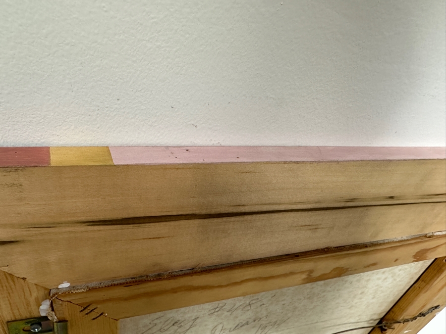 Gerrit Greve (1948-2024, Cardiff by the Sea, CA) Original Acrylic Painting On Canvas Titled “Elegy #48: The Dream” with Custom Matching Frame Signed Bottom Right Dated 1994 18” X 36” Framed: 24” x 42.5” Estimate $650 - $800 [Photo 15]