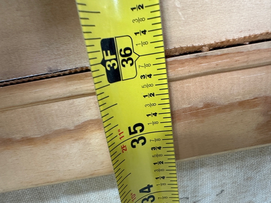 Gerrit Greve (1948-2024, Cardiff by the Sea, CA) Original Acrylic Painting On Canvas Titled “Elegy #48: The Dream” with Custom Matching Frame Signed Bottom Right Dated 1994 18” X 36” Framed: 24” x 42.5” Estimate $650 - $800 [Photo 12]