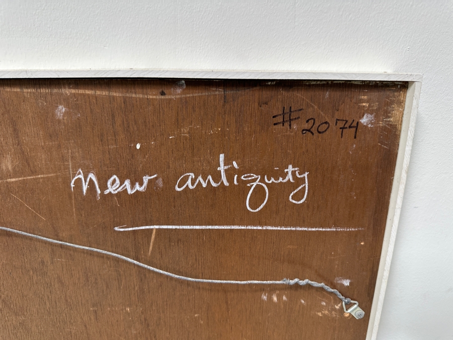 Gerrit Greve (1948-2024, Cardiff by the Sea, CA) Original Acrylic Painting On Board Titled “New Antiquity” Signed Bottom Right 30” x 43.5” Estimate $1,300 - $1,600 [Photo 9]