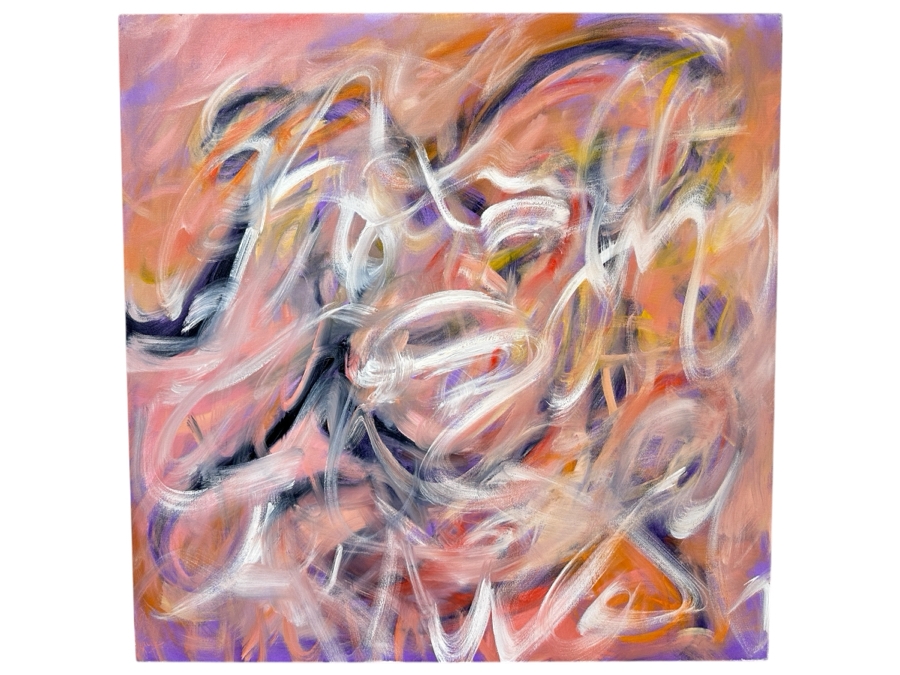 Gerrit Greve (1948-2024, Cardiff by the Sea, CA) Original Acrylic Painting On Canvas Signed Bottom Left 48” X 48” Estimate $2,300 - $2,900