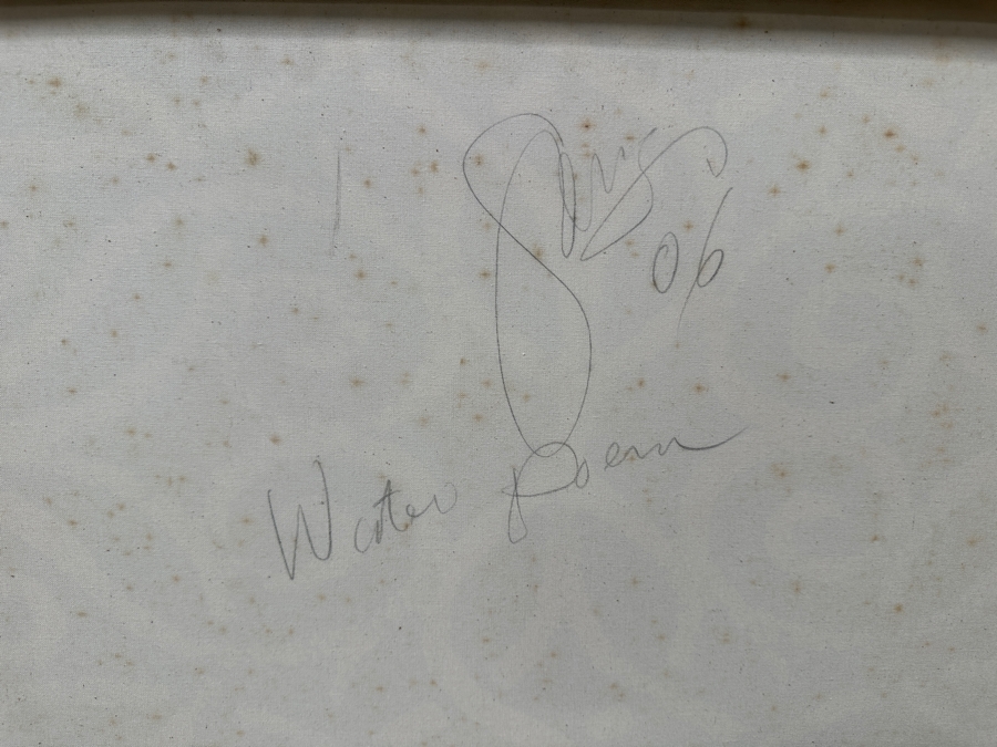 Gerrit Greve (1948-2024, Cardiff by the Sea, CA) Original Acrylic Sand Mixed Media Painting On Canvas Titled “Water Poem” Signed Verso Dated 2006 22” X 36” Estimate $800-$1,000 [Photo 7]