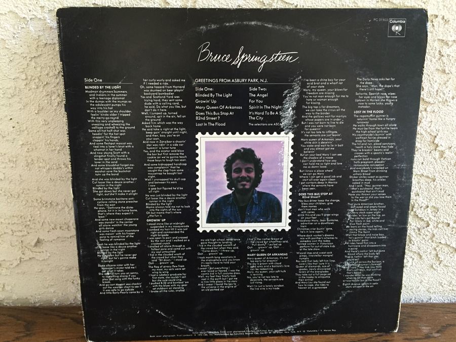 Bruce Springsteen ‎- Greetings From Asbury Park, N.J.  - Columbia ‎- PC 31903 [Photo 2]