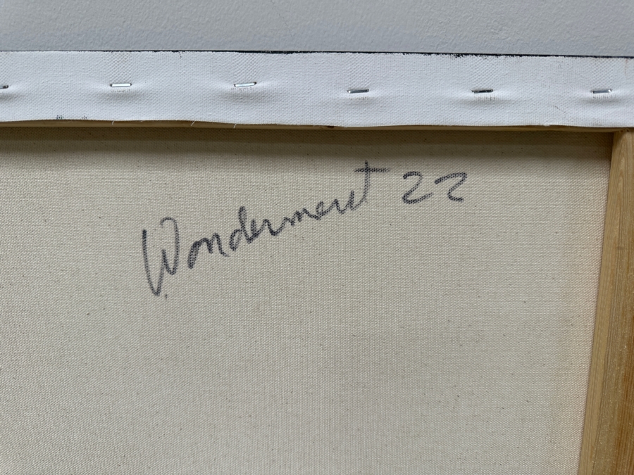 Gerrit Greve (1948-2024, Cardiff by the Sea, CA) Original Acrylic Painting On Canvas Titled “Wonderment 22” Signed Verso Dated 2017 36” X 24” Estimate $900-$1,100 [Photo 5]