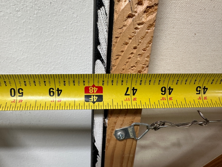 Gerrit Greve (1948-2024, Cardiff by the Sea, CA) Original Acrylic Painting with Carbon Transfers On Canvas Untitled Signed Bottom Left 48” x 40” Estimate $2,900 - $3,600 [Photo 17]