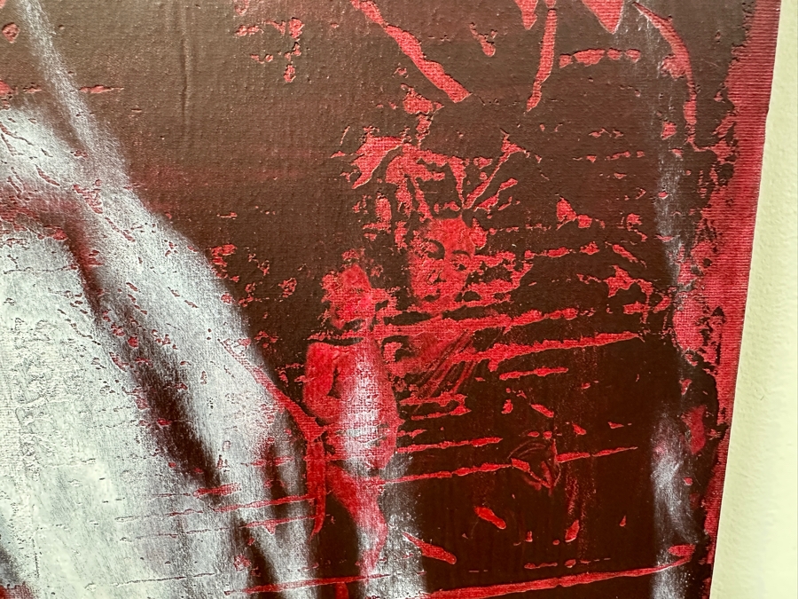 Gerrit Greve (1948-2024, Cardiff by the Sea, CA) Original Acrylic Painting with Carbon Transfers On Canvas Untitled Signed Bottom Left 48” x 40” Estimate $2,900 - $3,600 [Photo 11]