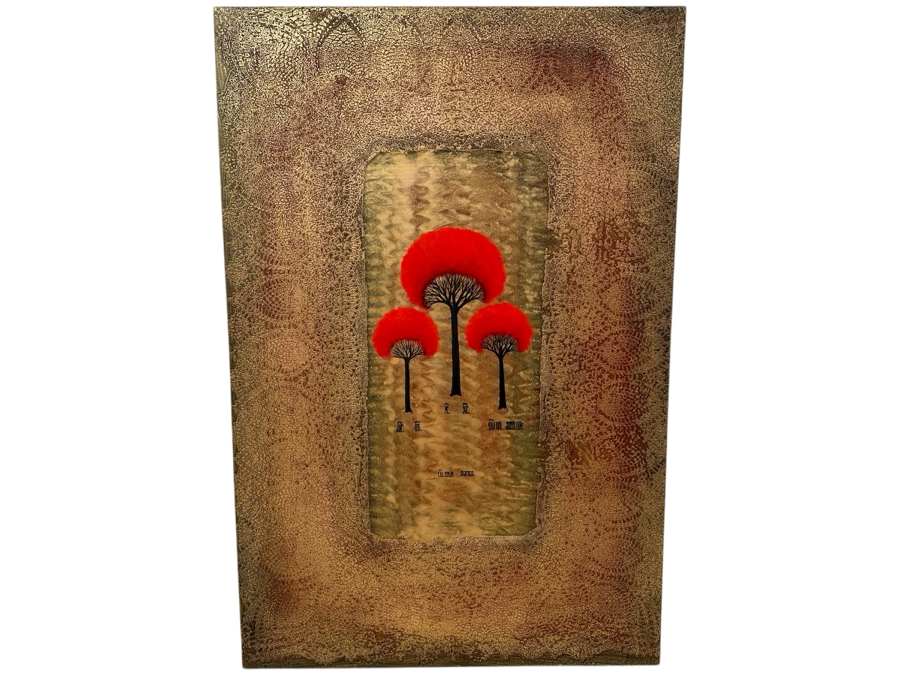 Gerrit Greve (1948-2024, Cardiff by the Sea, CA) Original Acrylic Icon Painting On Canvas Titled “Deisis 4” Signed Verso Dated 2012 40” X 60” Estimate $2,400 - $3,000