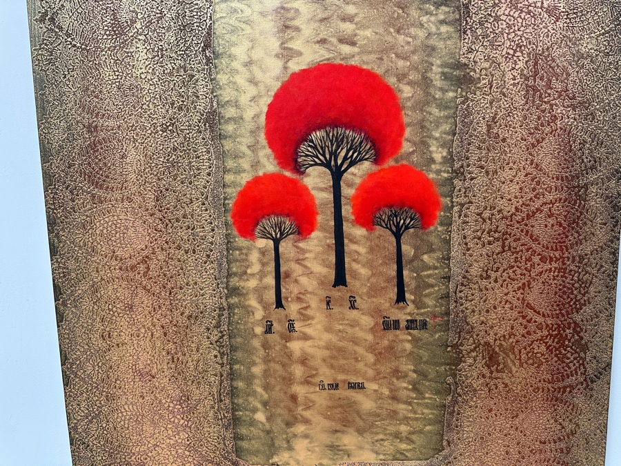 Gerrit Greve (1948-2024, Cardiff by the Sea, CA) Original Acrylic Icon Painting On Canvas Titled “Deisis 4” Signed Verso Dated 2012 40” X 60” Estimate $2,400 - $3,000 [Photo 3]