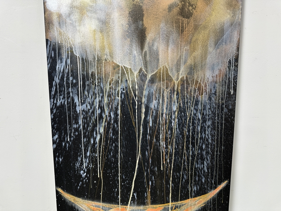 Gerrit Greve (1948-2024, Cardiff by the Sea, CA) Original Acrylic Spirit Boat Painting On Canvas Titled 'Voyage 87” Signed Verso Dated 2012 36” X 60” Estimate $2,200 - $2,700 [Photo 3]