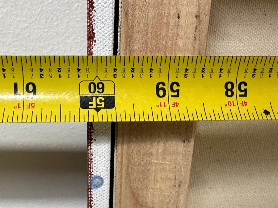 Gerrit Greve (1948-2024, Cardiff by the Sea, CA) Original Acrylic Mixed Media Sand Painting On Canvas Untitled Signed Verso Dated 2007 60” X 48” Estimate $2,900 - $3,600 [Photo 9]