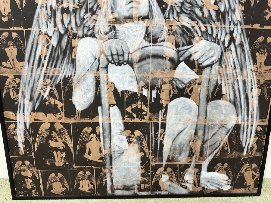 Gerrit Greve (1948-2024, Cardiff by the Sea, CA) Original Acrylic Painting with Carbon Transfers On Canvas Titled “Passage 6” Signed Verso Dated 1996 48” x 48” Estimate $2,300 - $2,900 [Photo 4]