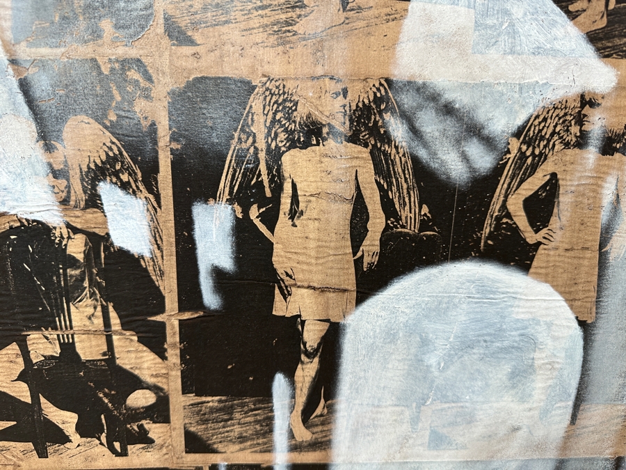 Gerrit Greve (1948-2024, Cardiff by the Sea, CA) Original Acrylic Painting with Carbon Transfers On Canvas Titled “Passage 6” Signed Verso Dated 1996 48” x 48” Estimate $2,300 - $2,900 [Photo 9]