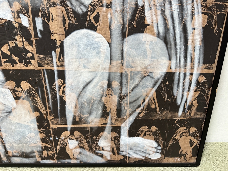 Gerrit Greve (1948-2024, Cardiff by the Sea, CA) Original Acrylic Painting with Carbon Transfers On Canvas Titled “Passage 6” Signed Verso Dated 1996 48” x 48” Estimate $2,300 - $2,900 [Photo 8]