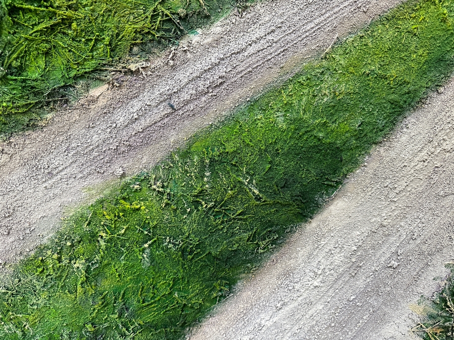 Gerrit Greve (1948-2024, Cardiff by the Sea, CA) Original Acrylic Painting On Canvas Titled “Meadow Lawn Road: Afternoon ”Signed Verso 60” X 45” Estimate $2,900 - $3,600 [Photo 7]