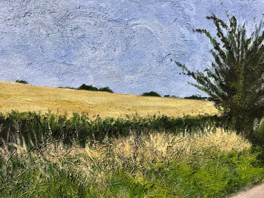 Gerrit Greve (1948-2024, Cardiff by the Sea, CA) Original Acrylic Painting On Canvas Titled “Meadow Lawn Road: Afternoon ”Signed Verso 60” X 45” Estimate $2,900 - $3,600 [Photo 6]
