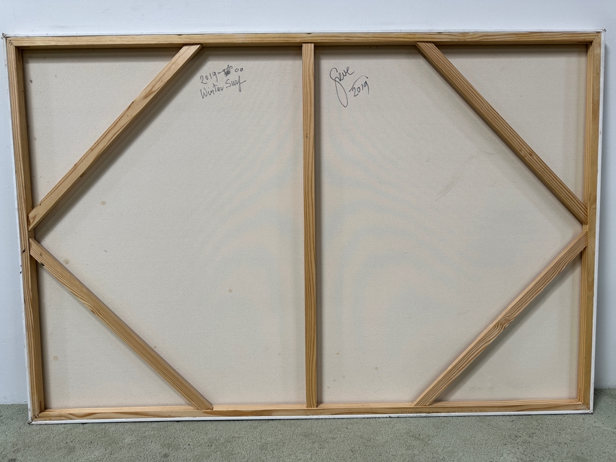 Gerrit Greve (1948-2024, Cardiff by the Sea, CA) Original Acrylic Painting On Canvas Titled “Winter Surf” Signed Verso Dated 2019 72” X 48” Estimate $3,500 - $4,300 [Photo 6]