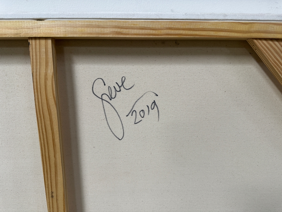 Gerrit Greve (1948-2024, Cardiff by the Sea, CA) Original Acrylic Painting On Canvas Titled “Winter Surf” Signed Verso Dated 2019 72” X 48” Estimate $3,500 - $4,300 [Photo 7]