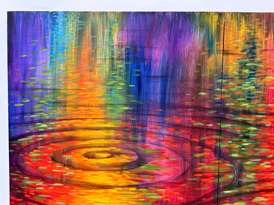 Gerrit Greve (1948-2024, Cardiff by the Sea, CA) Original Acrylic Diptych Painting On Canvas Untitled Signed Verso 72” X 48” Estimate $3,500 - $4,300 [Photo 3]