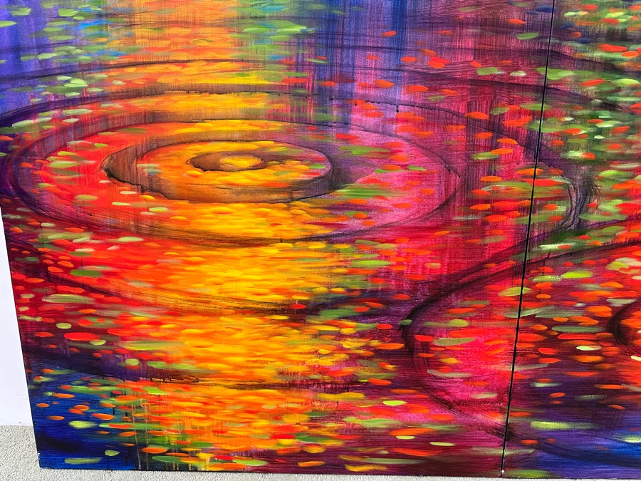 Gerrit Greve (1948-2024, Cardiff by the Sea, CA) Original Acrylic Diptych Painting On Canvas Untitled Signed Verso 72” X 48” Estimate $3,500 - $4,300 [Photo 2]