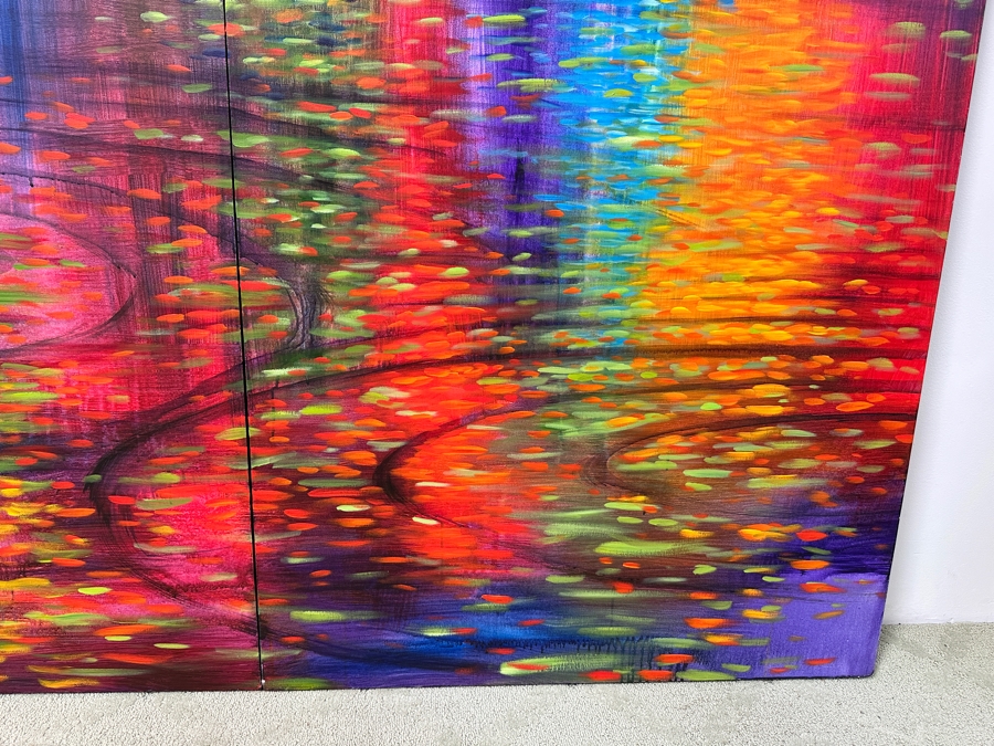 Gerrit Greve (1948-2024, Cardiff by the Sea, CA) Original Acrylic Diptych Painting On Canvas Untitled Signed Verso 72” X 48” Estimate $3,500 - $4,300 [Photo 4]