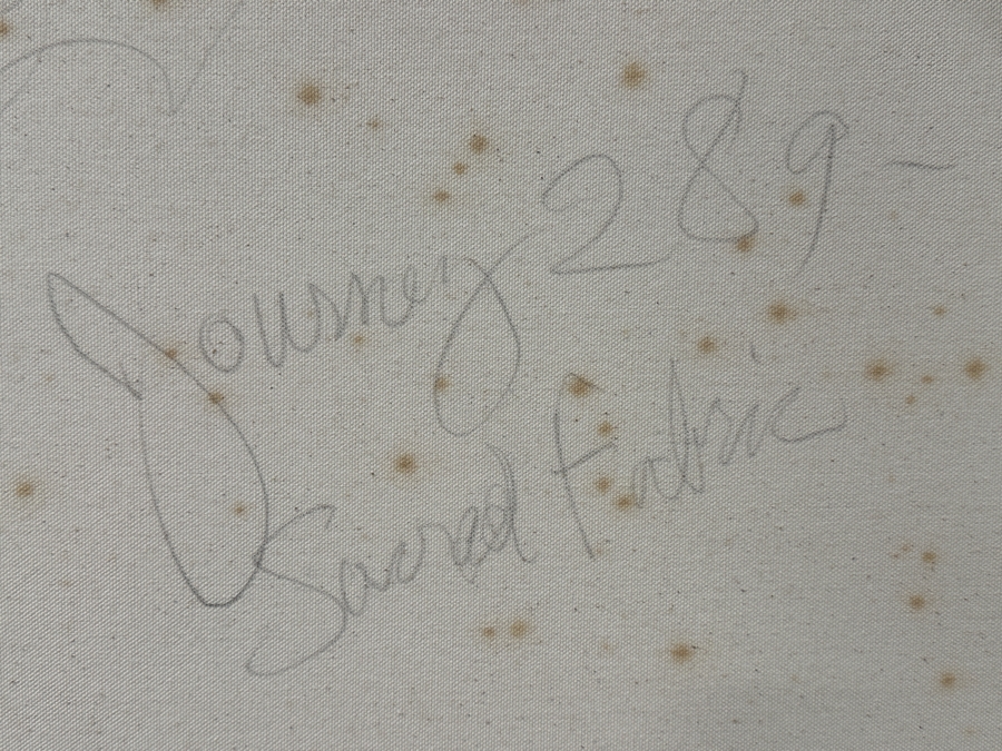 Gerrit Greve (1948-2024, Cardiff by the Sea, CA) Original Acrylic Painting On Canvas Titled “Journey 289 - Sacred Fabric” Signed Verso 72” X 36” Estimate $2,600 - $3,200 [Photo 9]