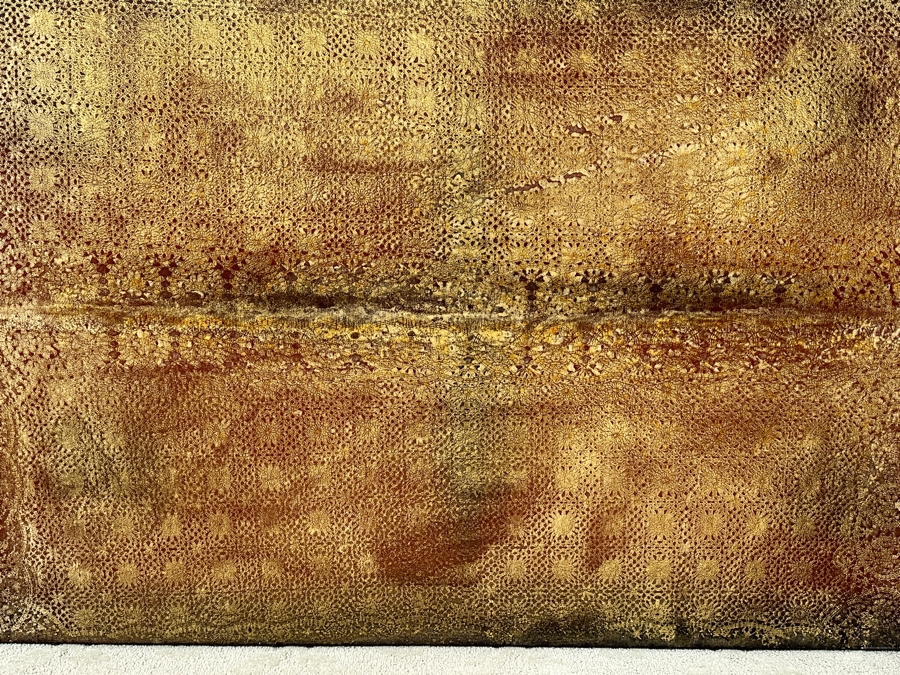 Gerrit Greve (1948-2024, Cardiff by the Sea, CA) Original Acrylic Painting On Canvas Titled “Journey 289 - Sacred Fabric” Signed Verso 72” X 36” Estimate $2,600 - $3,200 [Photo 2]