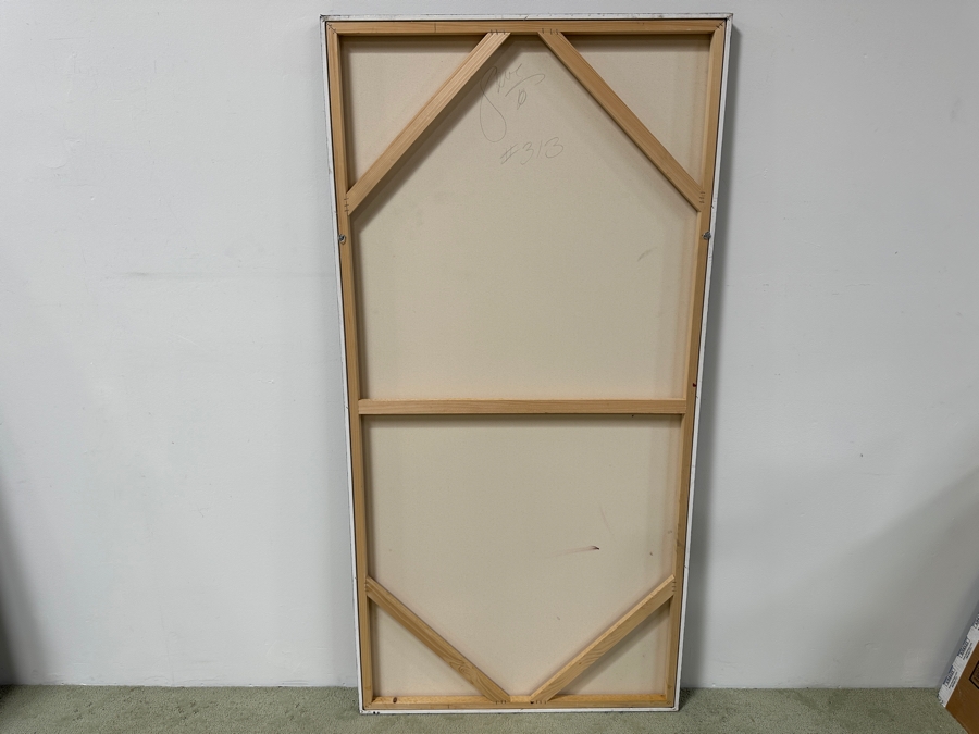 Gerrit Greve (1948-2024, Cardiff by the Sea, CA) Original Acrylic Painting On Canvas Titled “#313” Signed Verso 36” X 72” Estimate $2,600 - $3,200 [Photo 6]