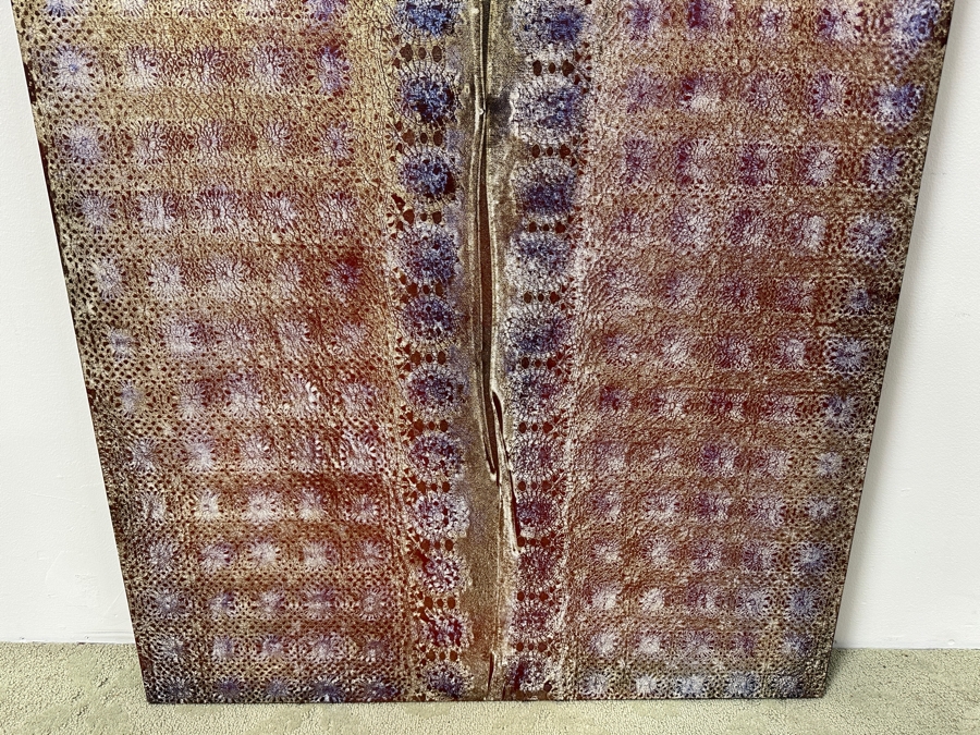 Gerrit Greve (1948-2024, Cardiff by the Sea, CA) Original Acrylic Painting On Canvas Titled “#313” Signed Verso 36” X 72” Estimate $2,600 - $3,200 [Photo 4]