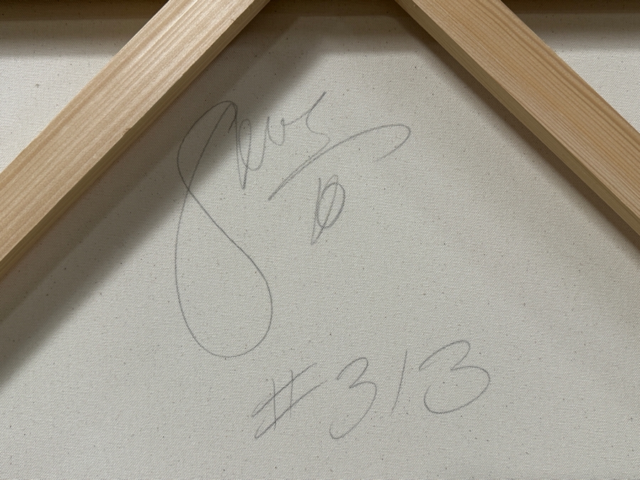 Gerrit Greve (1948-2024, Cardiff by the Sea, CA) Original Acrylic Painting On Canvas Titled “#313” Signed Verso 36” X 72” Estimate $2,600 - $3,200 [Photo 7]